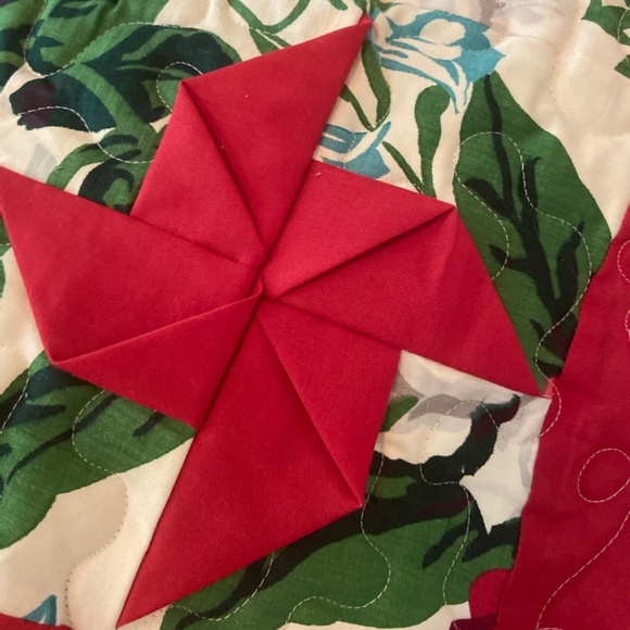 Vintage 50's fabric Boho hippie Handmade QUILT Fabulous with Points newly made - Picture 3 of 9